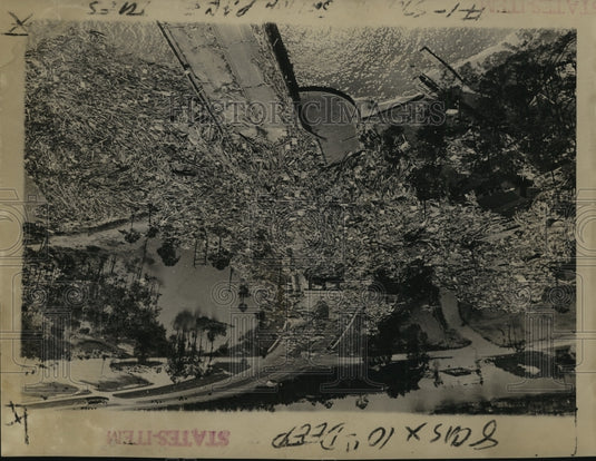 1969 Press Photo Hurricane Camille - The Henderson Point toll gate damage. - Historic Images