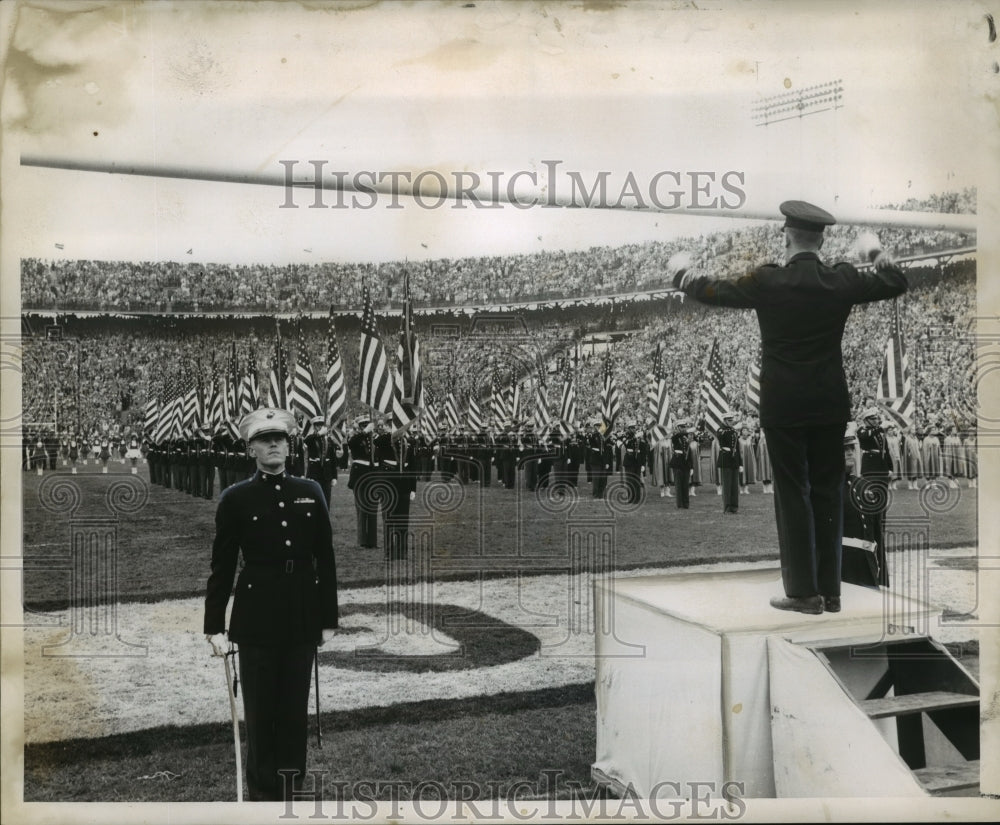 1960 Sugar Bowl - Marines perform before kickoff of the game. - Historic Images