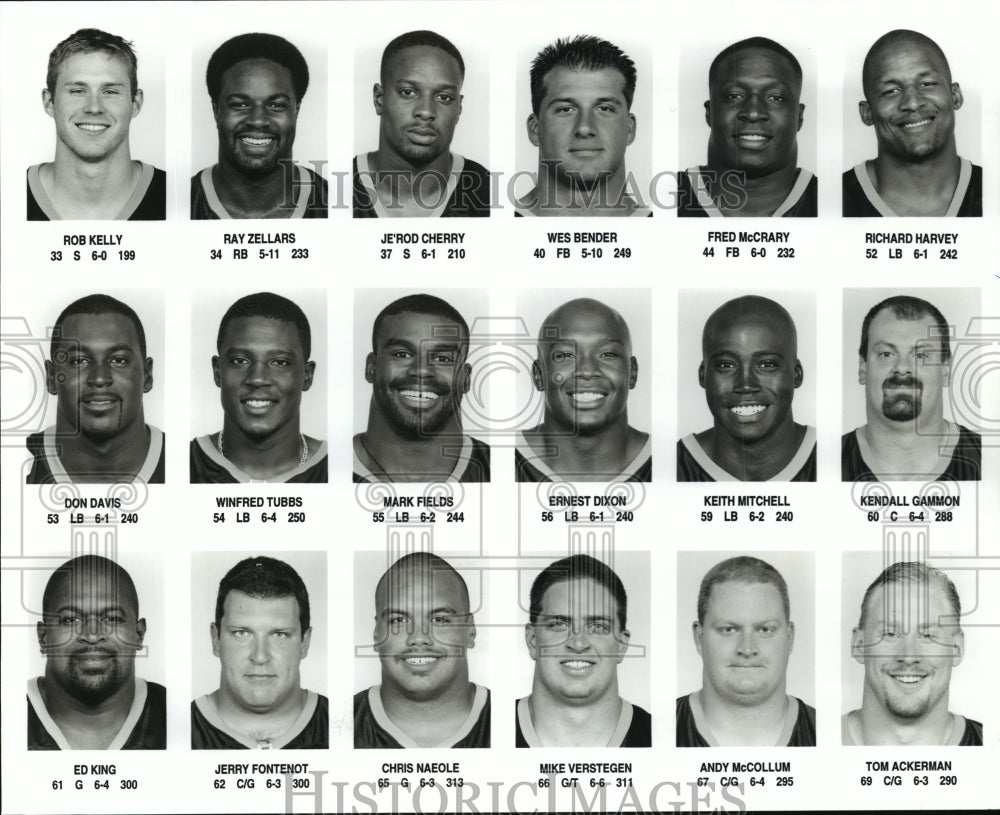 1997 New Orleans Saints - Players Include Rob Kelly and Ray Zellars - Historic Images