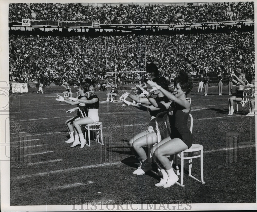 Sugar Bowl - Majorettes Performing at Halftime with Chairs - Historic Images