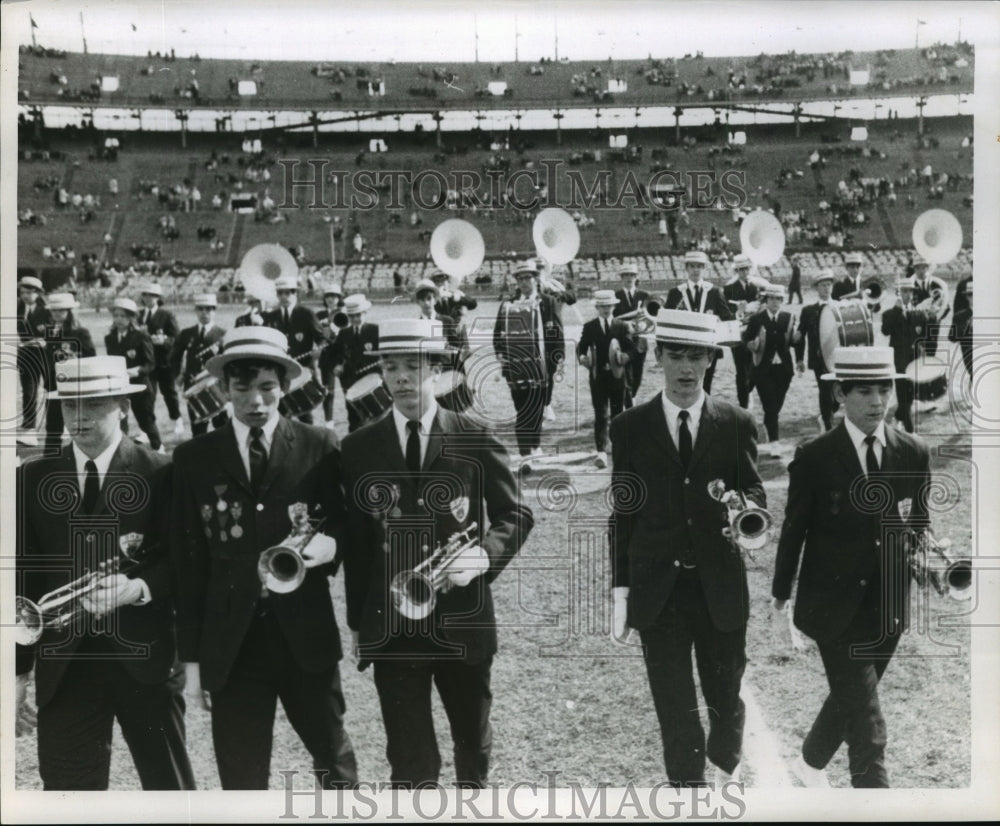 1969 Press Photo Sugar Bowl- Band leaving the field at Sugar Bowl - noa02453 - Historic Images