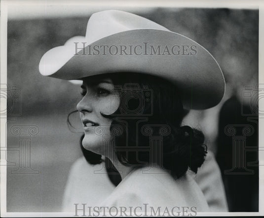 1968 Press Photo Sugar Bowl- Cowgirl fan at Sugar Bowl - noa02495 - Historic Images