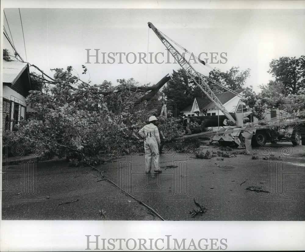 1974 Press Photo Hurricane Carmen- Cleanup in Abbeville - noa02505 - Historic Images