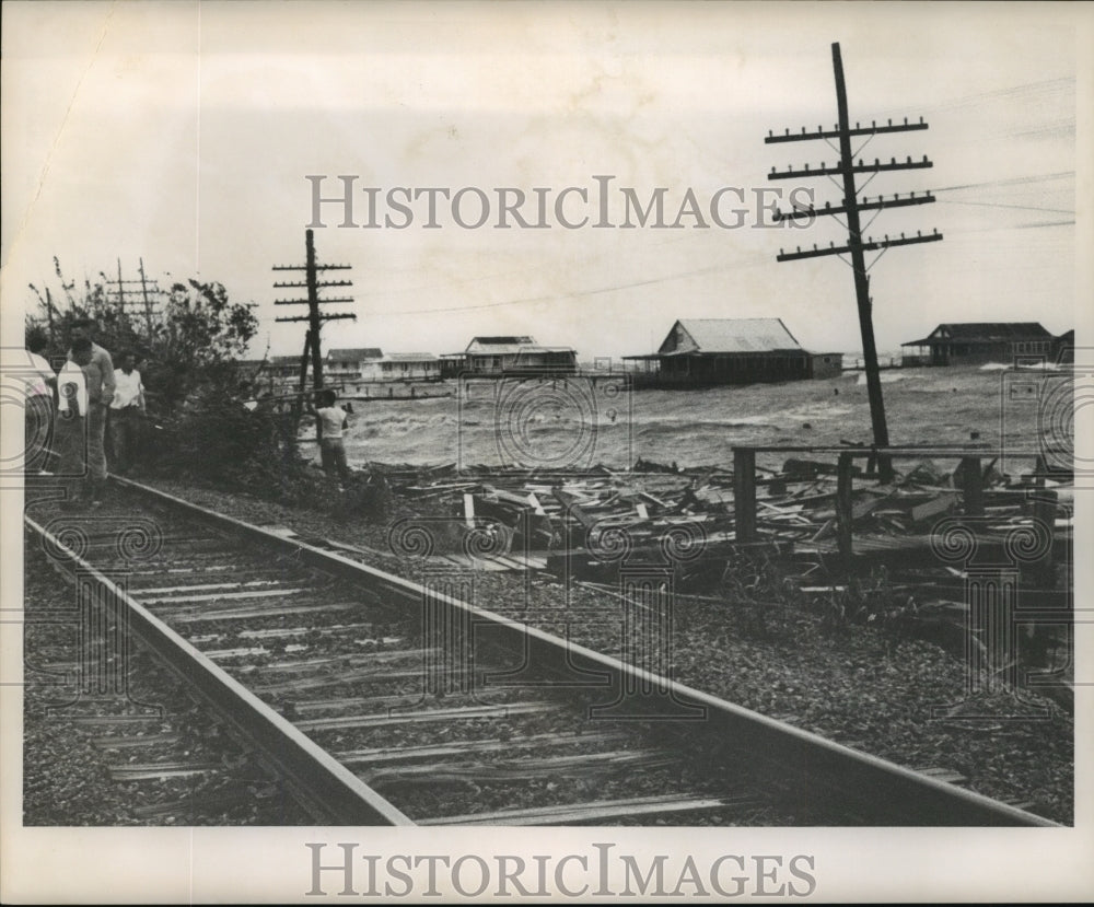 1964 Hurricane Hilda Leaving a lot of Debris for Workers to Cleanup - Historic Images