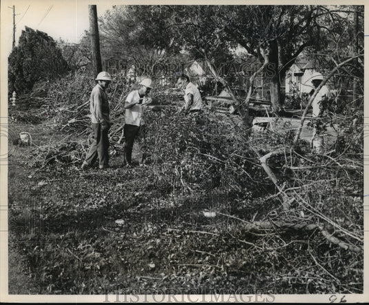 1965 Workers Clearing Debris Off of Westside Streets - Historic Images