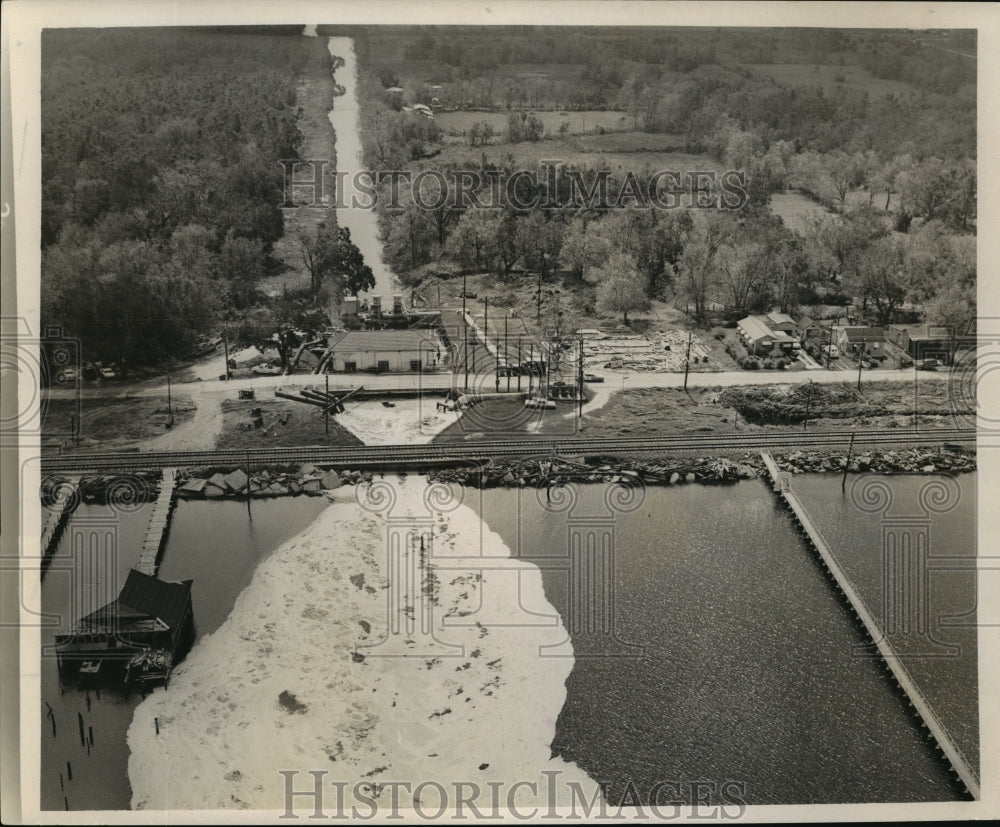 1965 Aerial View of Damage on Citrus Canal - Historic Images