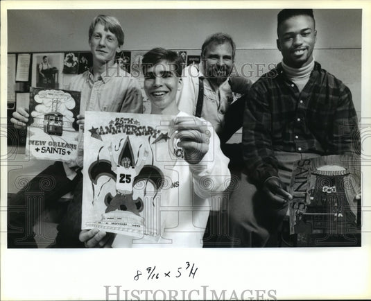 1990 Press Photo New Orleans Saints-Top Honors in Saints/Frito Lay contest. - Historic Images