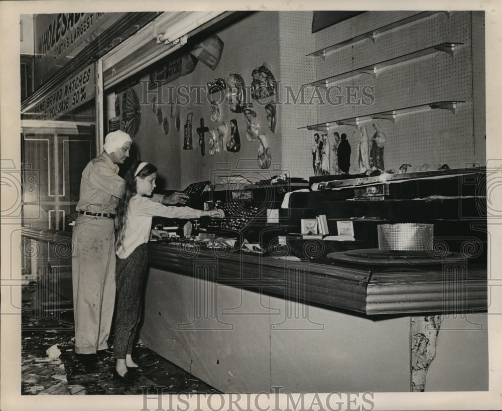 1965 Hurricane Betsy - Store damaged by storm in New Orleans. - Historic Images