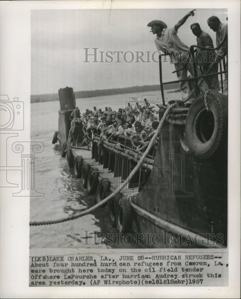 1957 Hurricane Audrey - Refugees From Cameron Sent to Lake Charles - Historic Images