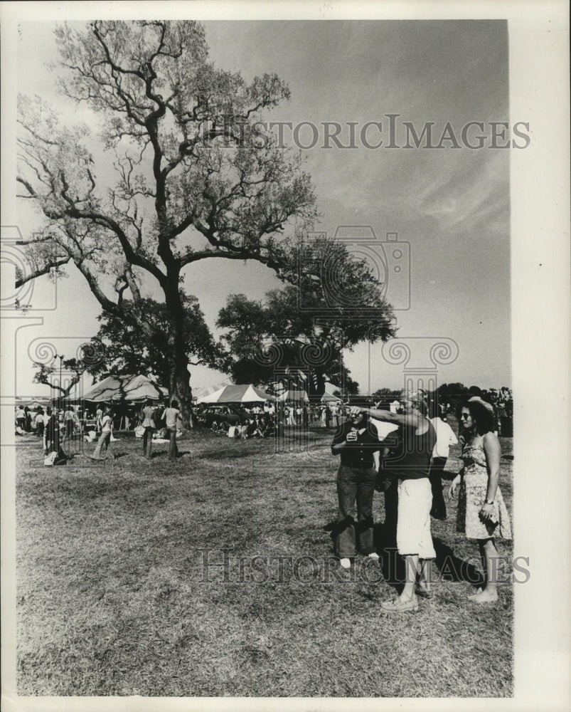 1976 Press Photo New Orleans Jazz and Heritage Festival visitors. - noa03125 - Historic Images