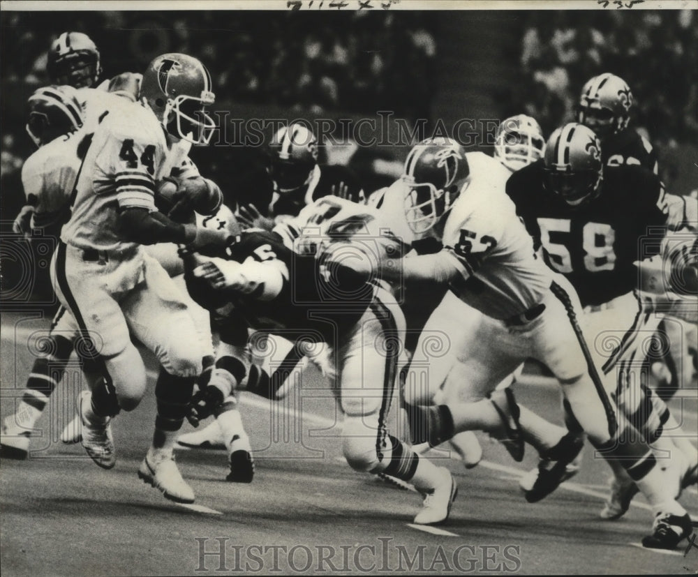 1977 Press Photo New Orleans Saints- Saints are going to have to swarm Atlanta. - Historic Images