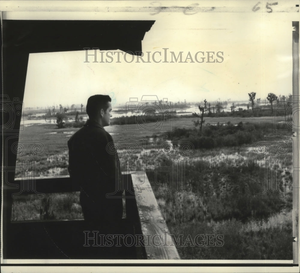 1992 Swampland-Visitor across vast Okefenokee Swamp near Waycross Ga - Historic Images