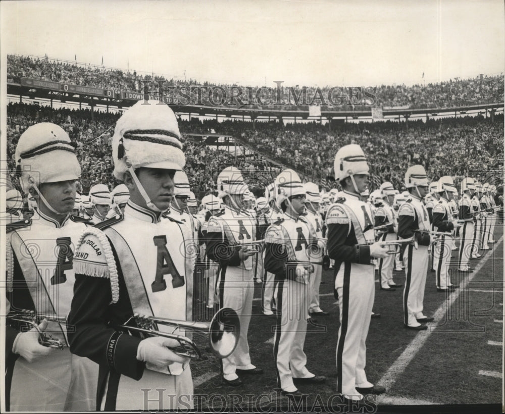 1967 Press Photo Sugar Bowl- Horn Section Marching band at Sugar Bowl Classic- Historic Images