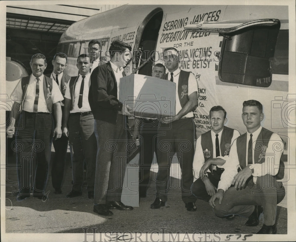 1965 New Orleans Hurricane Betsy relief at Lakefront airport - Historic Images