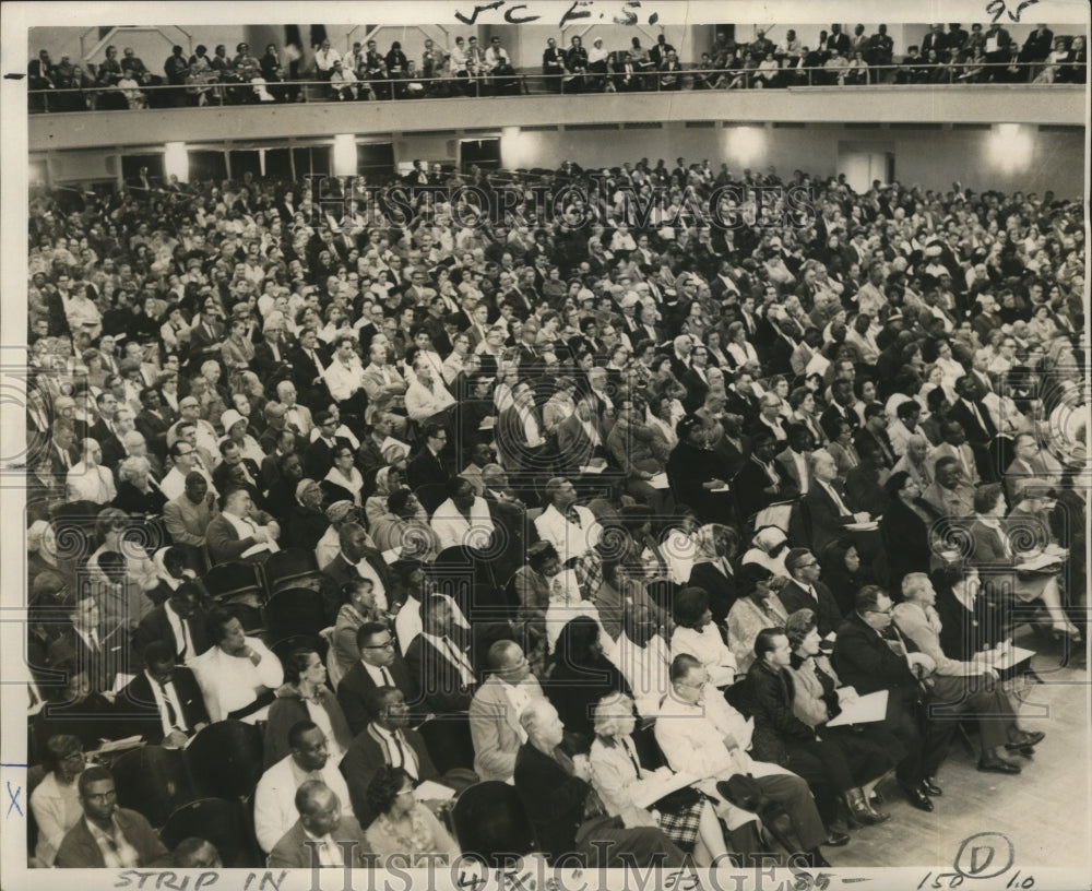 1965 Hurricane Betsy-Hurricane stricken taxpayers hear situation. - Historic Images