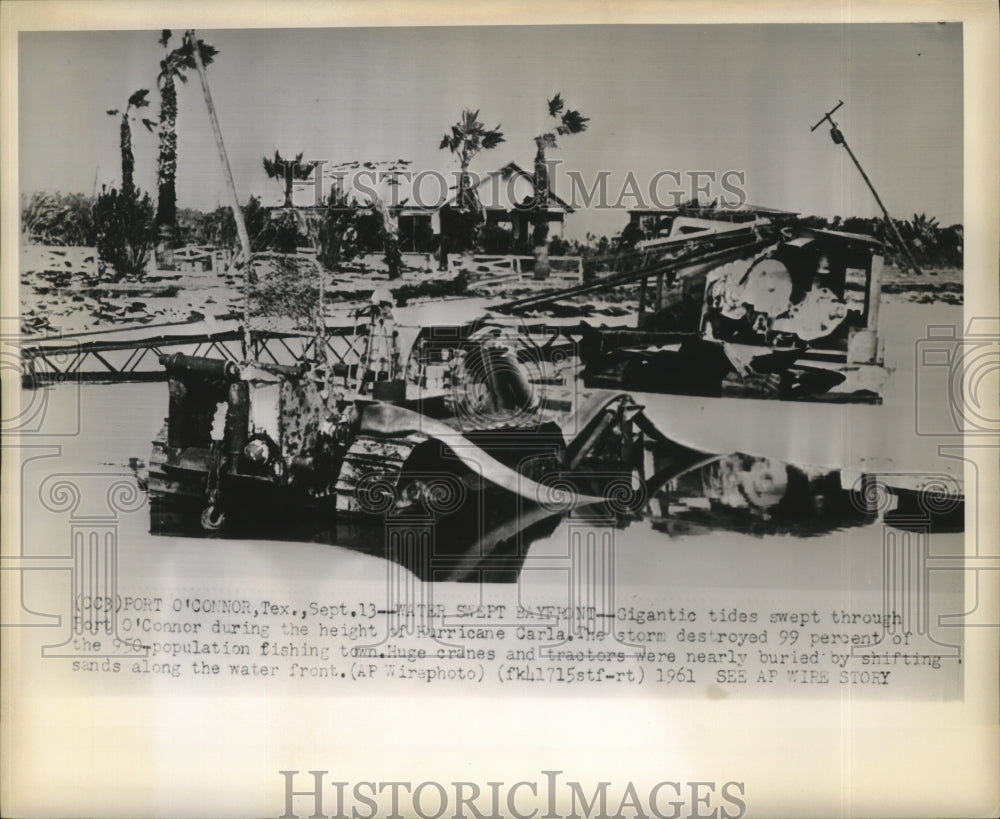 1961 Hurricane Carla-Giant tides swept through Port O&#39;Connor. - Historic Images