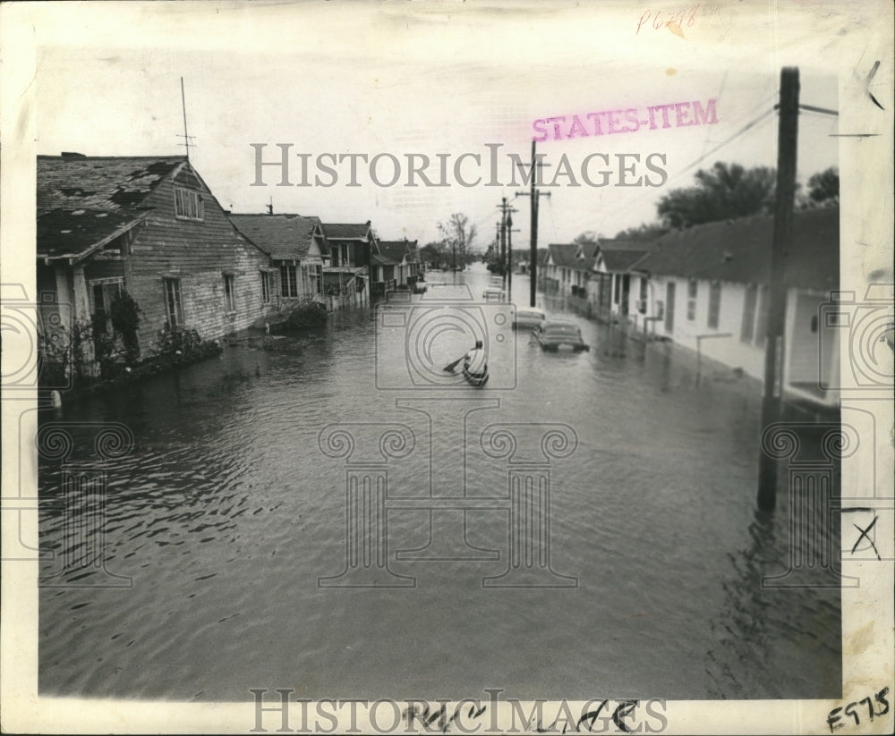 1965 Hurricane Betsy- Streets look more like Venice than New Orleans - Historic Images