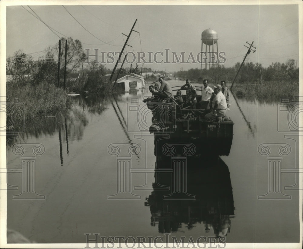 1965 Hurricane Betsy-Floodwaters near Boethville. - Historic Images