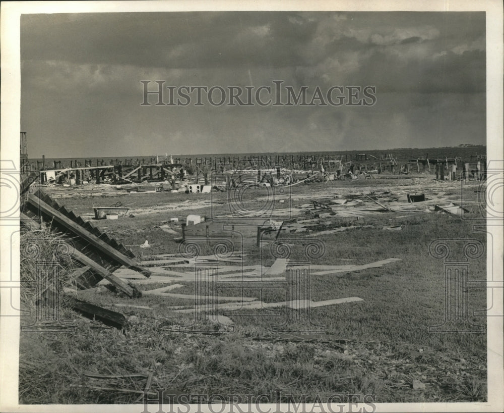 1965 Hurricane Betsy- Destroyed camps at Lake Catherine and Hwy 90. - Historic Images