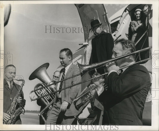 Sugar Bowl Classic - Unidentified Men Welcomed to New Orleans - Historic Images