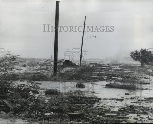 1975 Press Photo Hurricane Eloise, Destruction That was Created by Storm - Historic Images