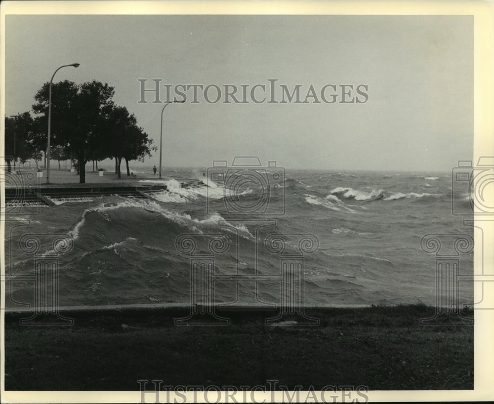 1980 Hurricane Fred-New Orleans Lake front after hurricane - Historic Images