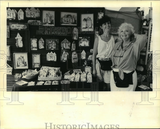 1990 New Orleans Jazz and Heritage Festival- Festival booth. - Historic Images