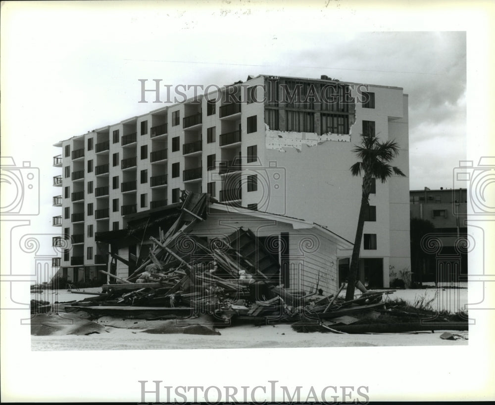 1995 Hurricane Opal- Holiday Isle Condo with failed eifs siding. - Historic Images