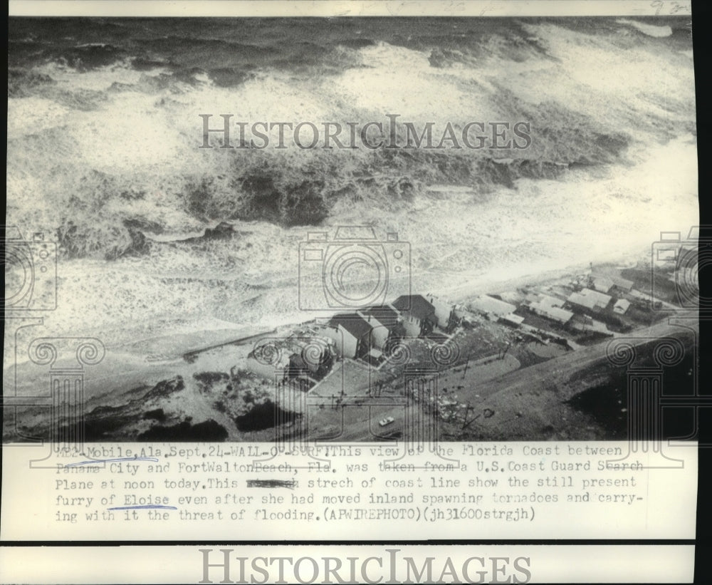 1975 Press Photo Hurricane Eloise- Aerial view of Florida coast. - noa04667 - Historic Images