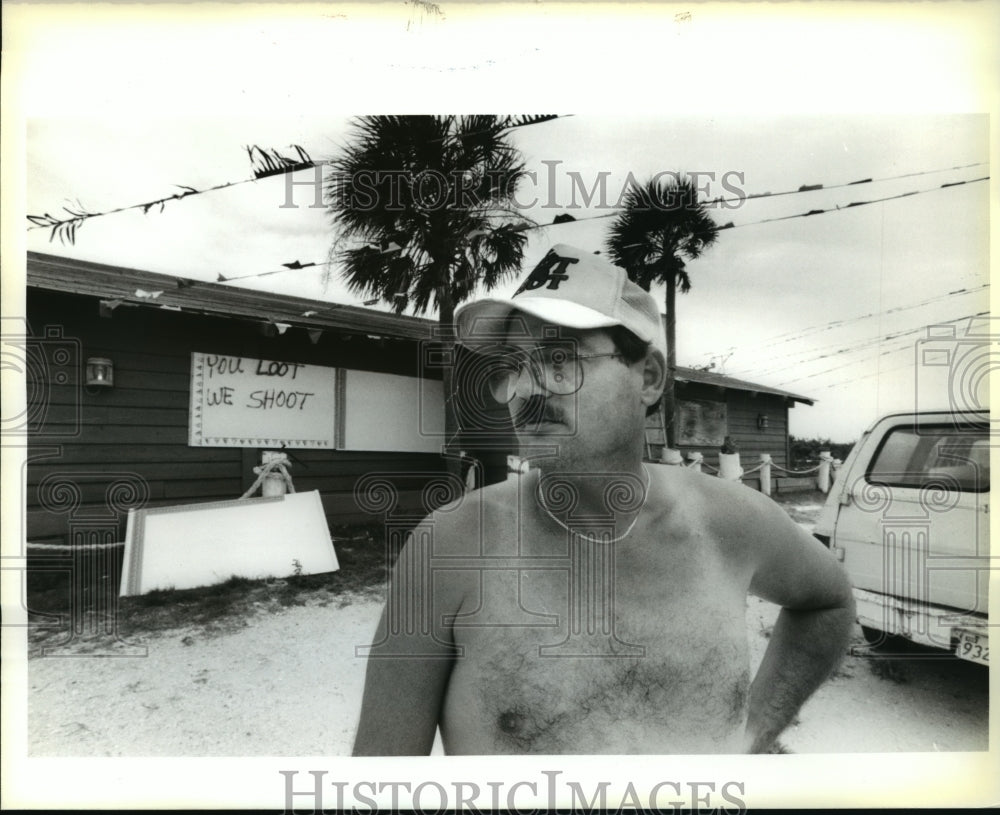 1988 Hurricane Florence- Pete Collins of Galveston. - Historic Images