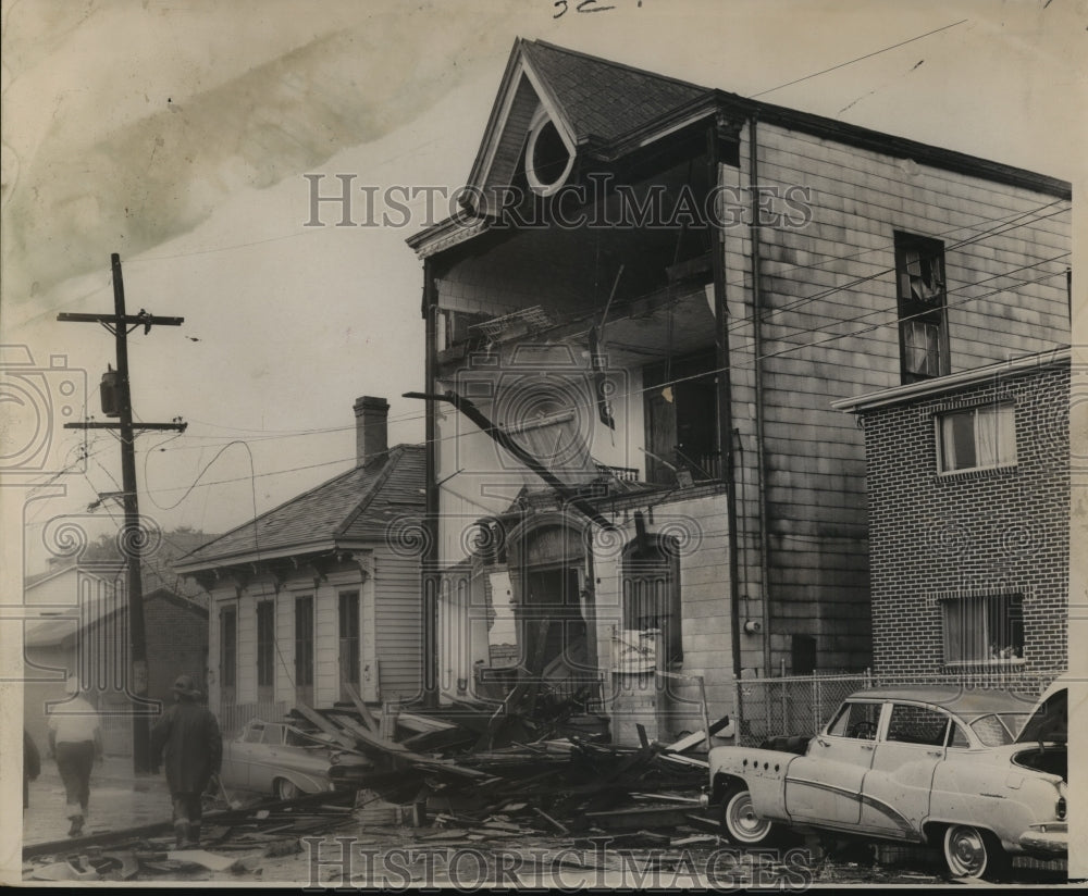 1964 Press Photo Hurricane Hilda, Damages to the Zion Hill Baptist Church- Historic Images