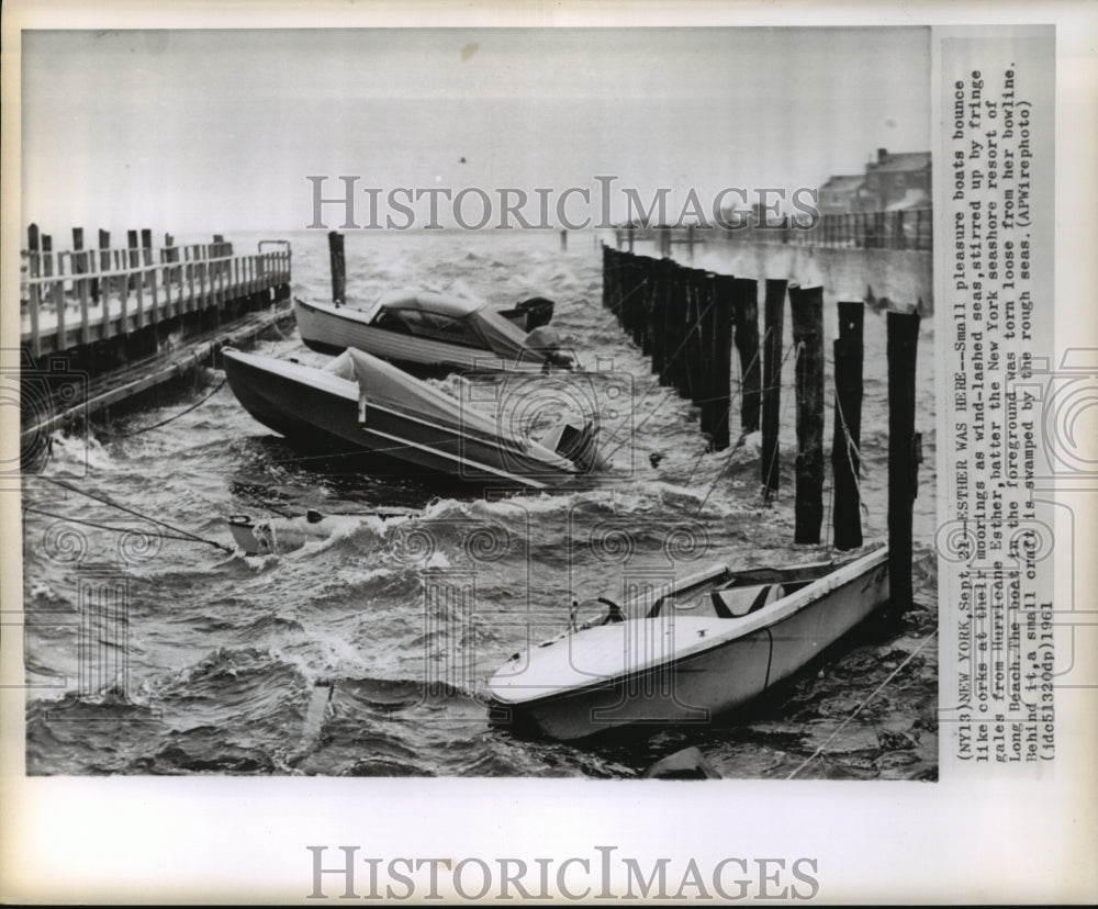 1961 Hurricane Esther - Boats Bounce at Long Beach in New York - Historic Images