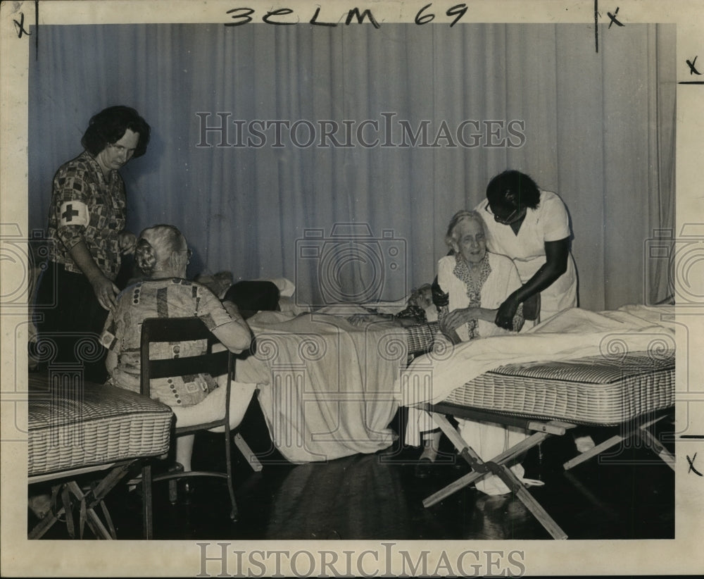 1965 Hurricane Betsy-Geri-Kay Nursing Home Refugees at High School - Historic Images