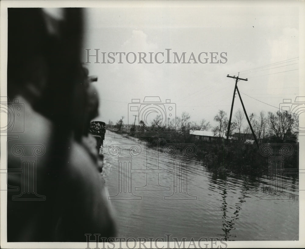 1965 Press Photo Hurricane Betsy, View of Flooded Streets in New Orleans - Historic Images