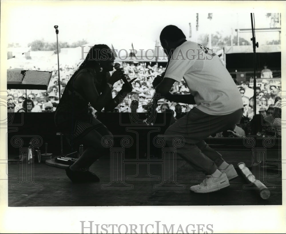 1992 New Orleans Jazz and Heritage Festival- Gettin&#39; down on stage - Historic Images