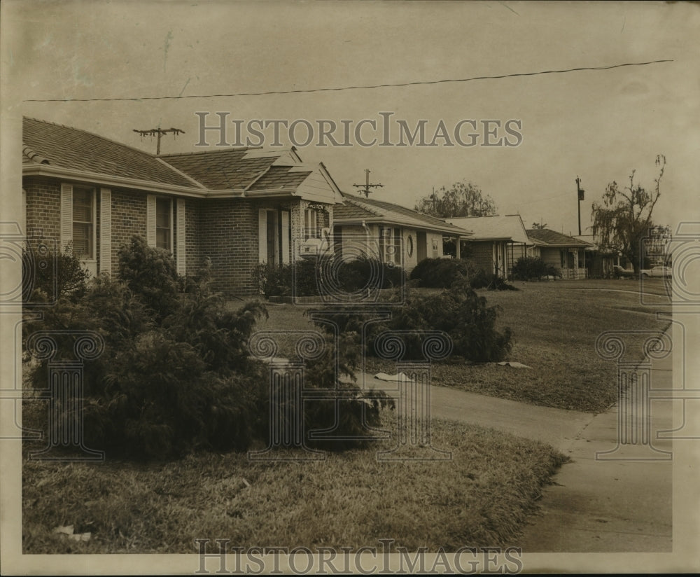 1965 Press Photo Hurricane Betsy-View of Homes at Carolyn Park - Historic Images