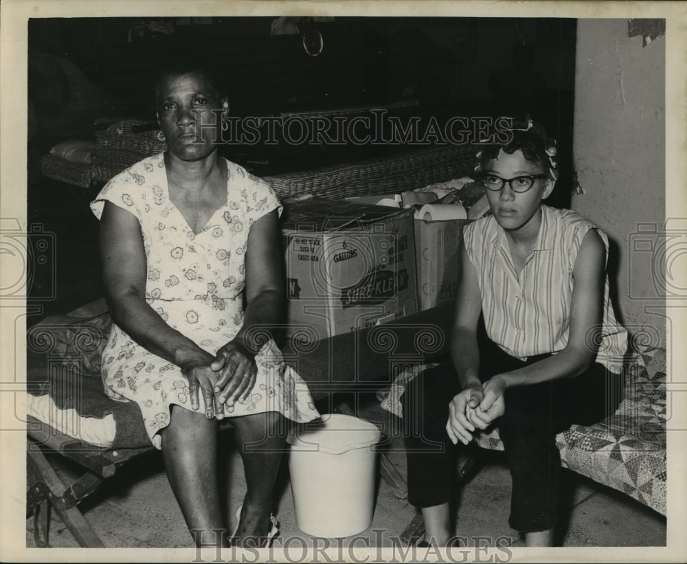 1965 Hurricane Betsy- Refugees wait it out at shelter. - Historic Images