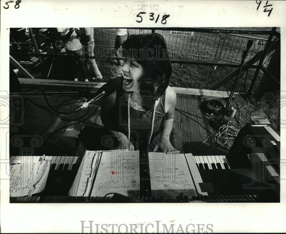 1983 New Orleans - Henrietta Plays Piano at Jazz &amp; Heritage Festival - Historic Images