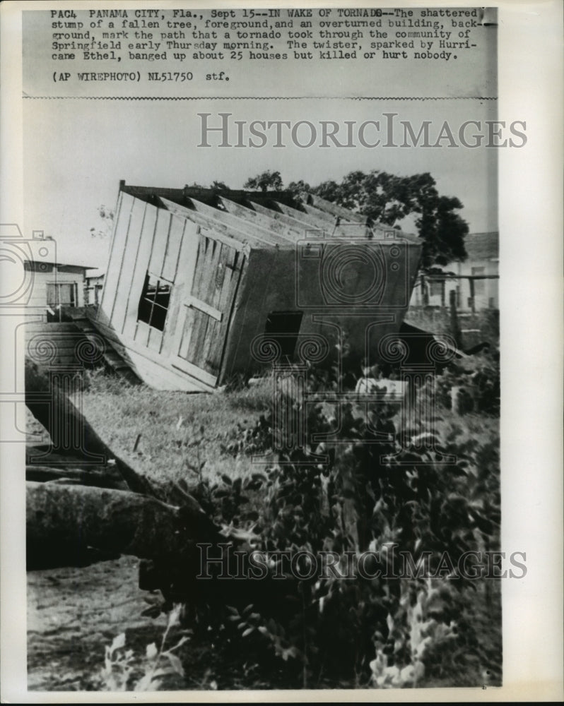 1960 Press Photo Hurricane Ethel- In wake of tornados spawned by Ethel.-Historic Images