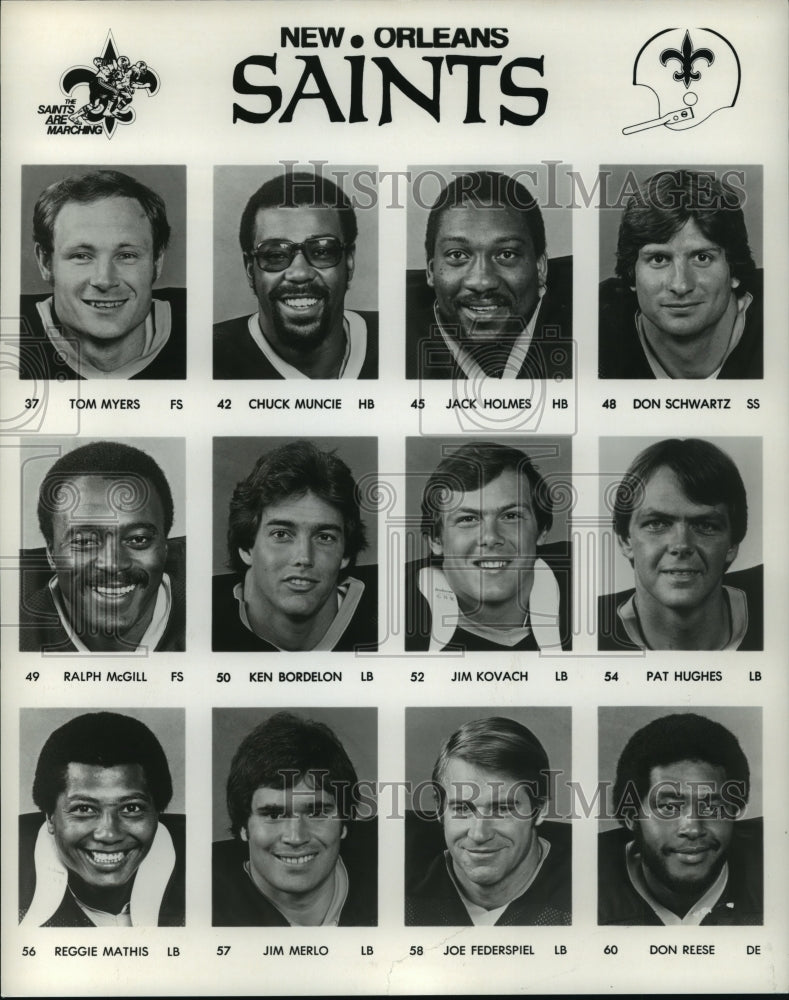 1982 Press Photo New Orleans Saints Players - noa05656 - Historic Images