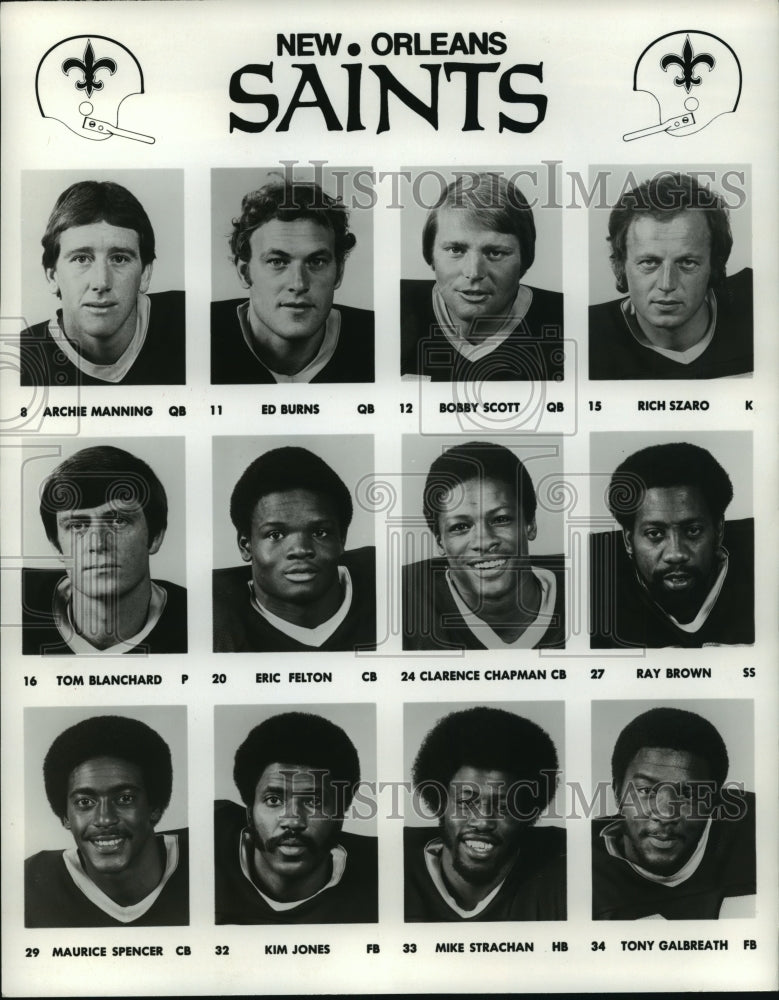 1982 Press Photo New Orleans Saints Players - noa05658 - Historic Images