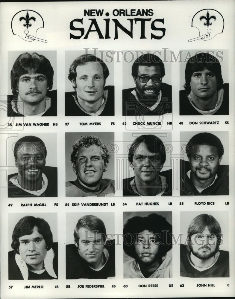 1982 Press Photo New Orleans Saints Players - noa05660 - Historic Images