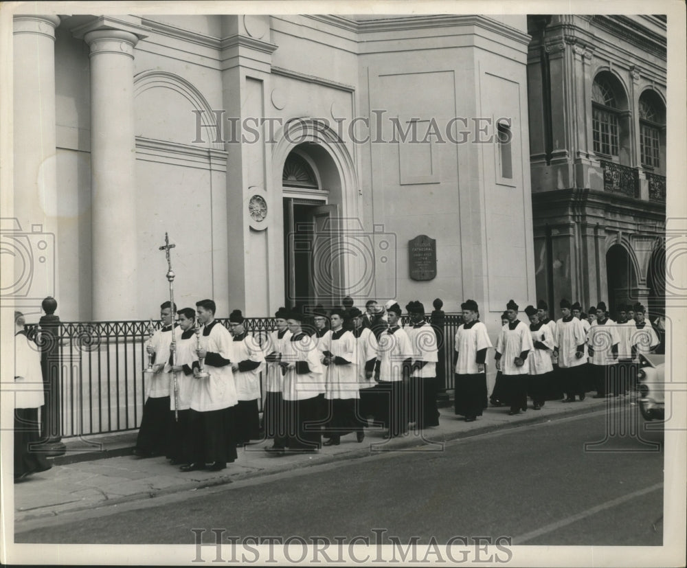 1960 New Orleans St Louis Cathedral - Red Mass-Historic Images