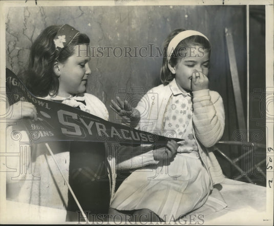 1964 Sugar Bowl - LSU Fan Jeanne Peltier & Syracuse Fan Gray Tuggle - Historic Images