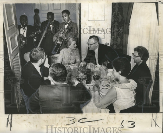 1966 Sugar Bowl Events- Group of Missouri coaches and wives. - Historic Images