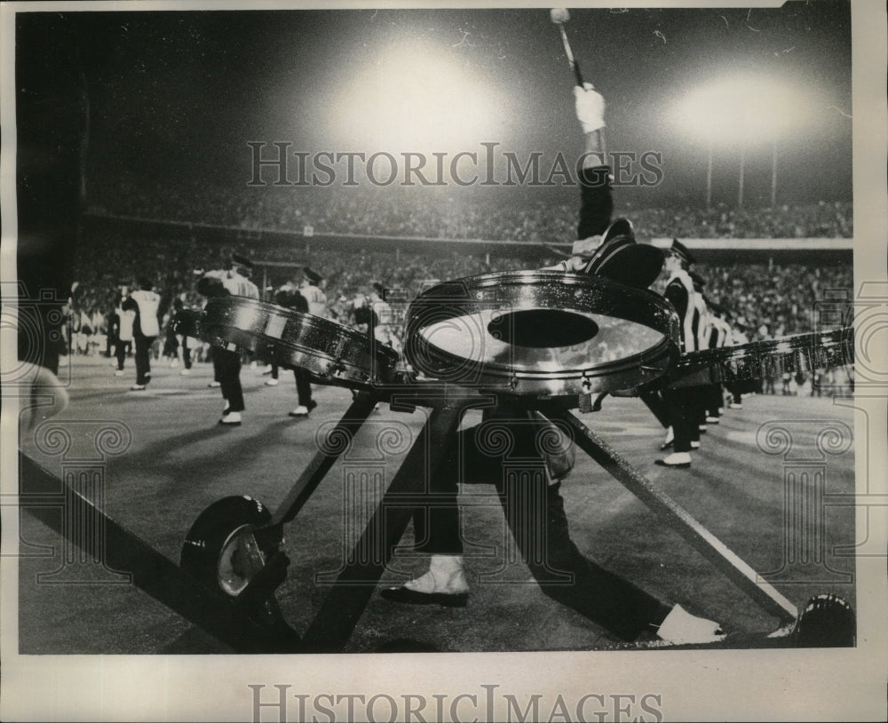 1974 Press Photo Sugar Bowl - Field View of Band Marching at Halftime - Historic Images