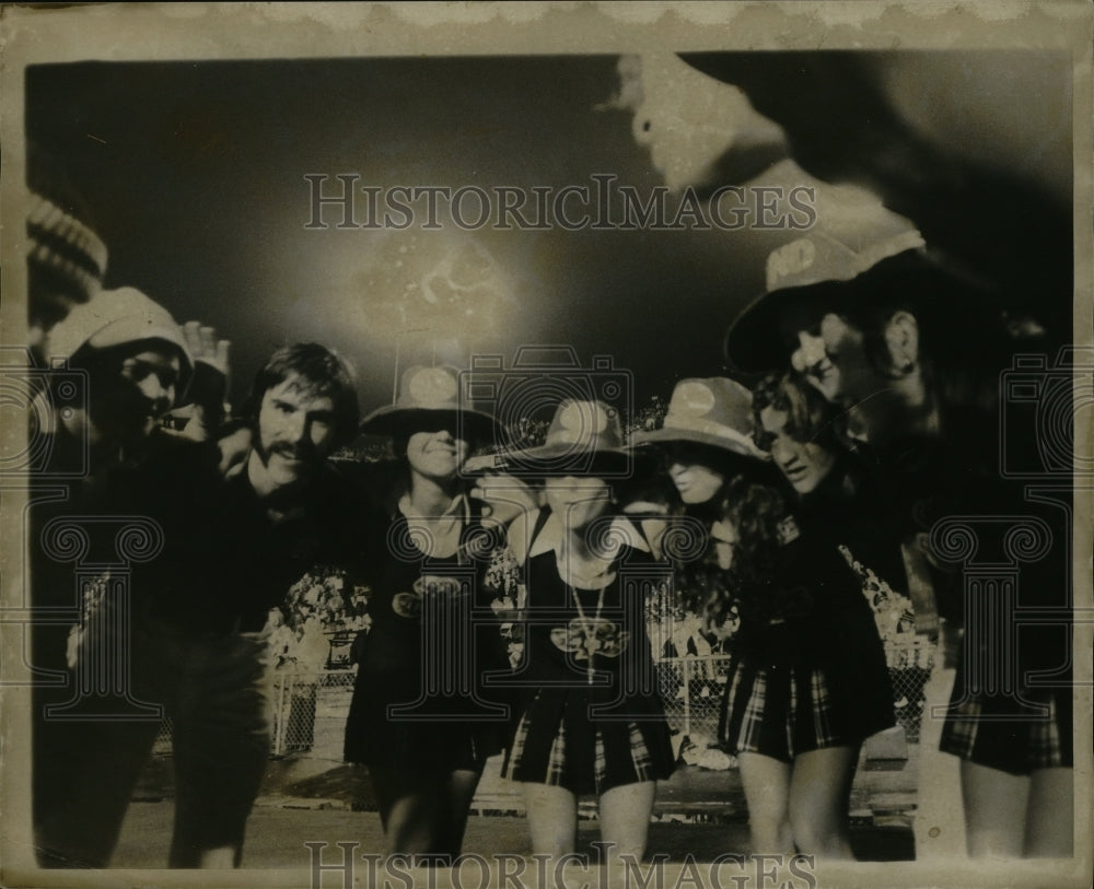 1974 Press Photo Sugar Bowl Halftime ceremony cheerleaders - noa06170 - Historic Images