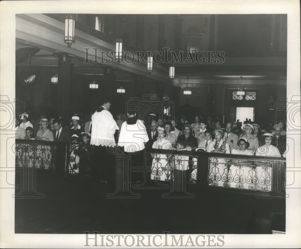 1958 Services at St. Louis Cathedral. - Historic Images