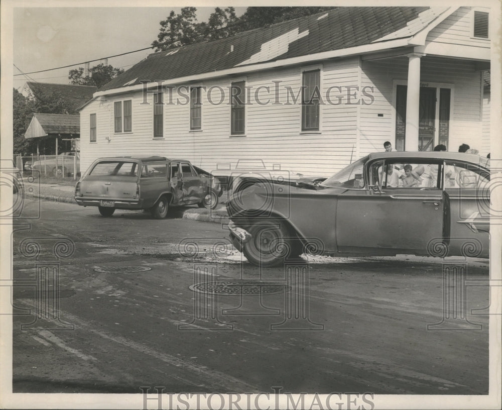 1967 Car accident at 8600 Nelson Street - Historic Images