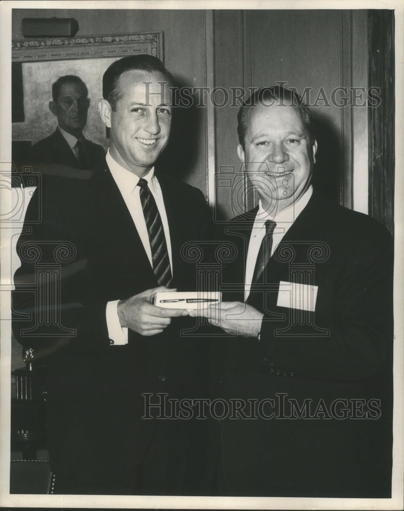 1967 Senator Russell B. Long with NFL Commissioner Pete Rozelle. - Historic Images